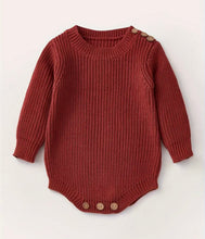 Load image into Gallery viewer, Keepsake Embroidered Knit Oversized Sweater Romper