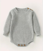 Load image into Gallery viewer, Keepsake Embroidered Knit Oversized Sweater Romper