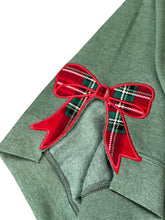 Load image into Gallery viewer, Holiday Plaid Bow Sweatshirt – Adult Green Crewneck
