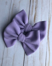 Load image into Gallery viewer, Lilac Big Bow Clips, Nylons &amp; Piggies
