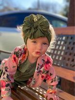 Load image into Gallery viewer, Olive Big Messy Headwrap