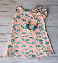 Load image into Gallery viewer, Summer In Paradise Sleeveless Tee Shirt Dress  (Available in Flamingo, Sea Turtle, and Hibiscus Honeymoon)