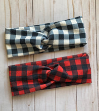 Load image into Gallery viewer, Buffalo Plaid Mommy &amp; Me Twists (Two Color Options Available)