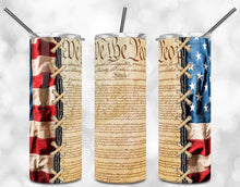 Load image into Gallery viewer, We The People American Constitution Flag Burnt Vintage