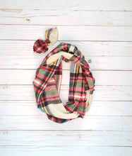 Load image into Gallery viewer, Flannel Plaid Infinity Scarf