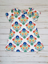 Load image into Gallery viewer, Fiesta Floral &amp; Fiesta Tee Shirt Dress
